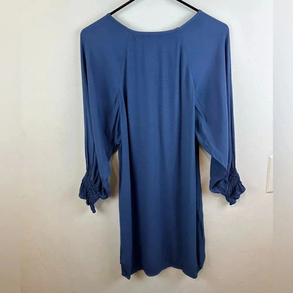 Maje Dress Blue Realiste Crape Shift Dress Size Small - Picture 5 of 16